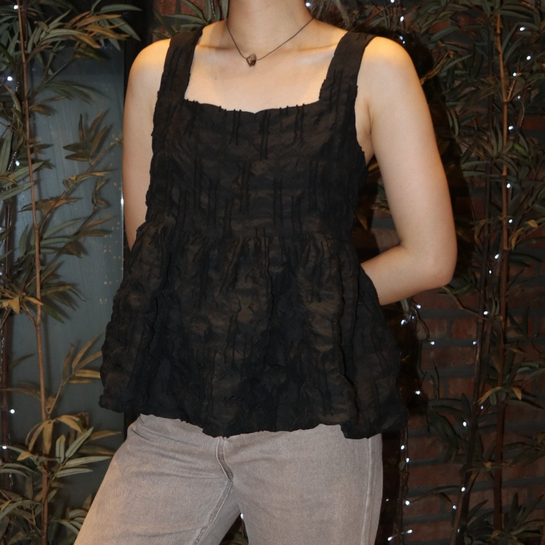 POOFY BABYDOLL TOP (2 colours)