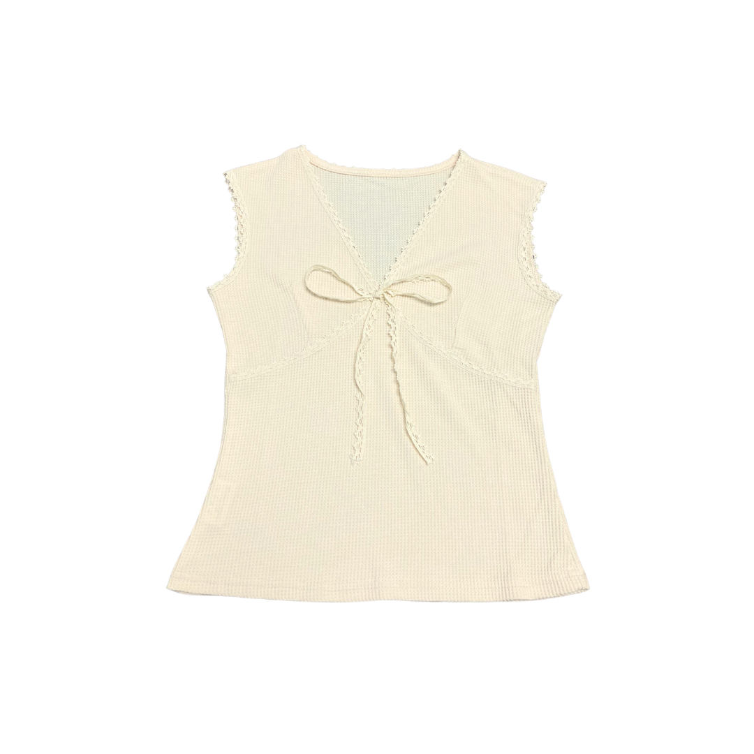 WAFFLE RIBBON TOP (3 colours)