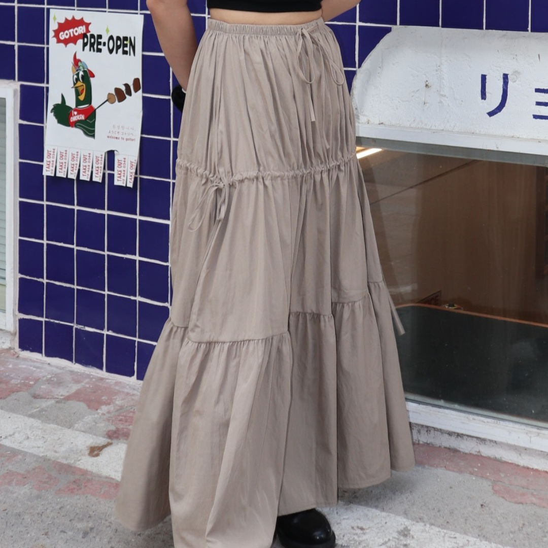 MAXI THREE TIER SKIRT (2 colours)