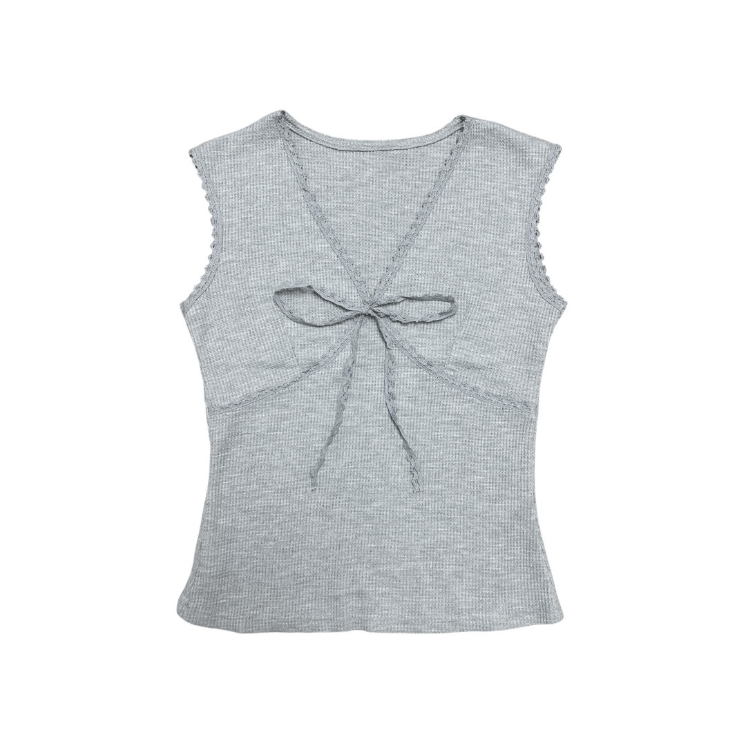 WAFFLE RIBBON TOP (3 colours)