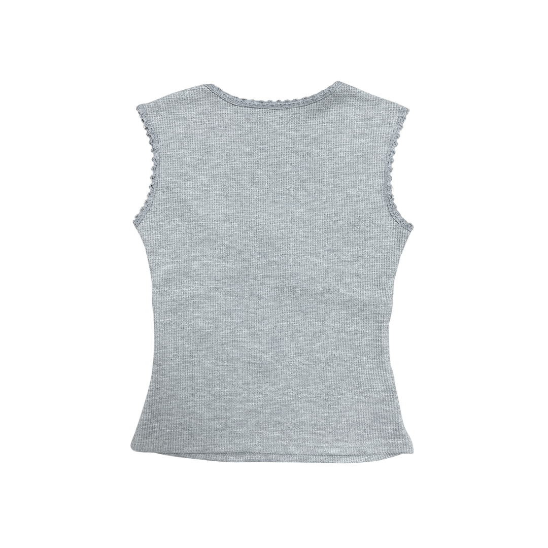 WAFFLE RIBBON TOP (3 colours)