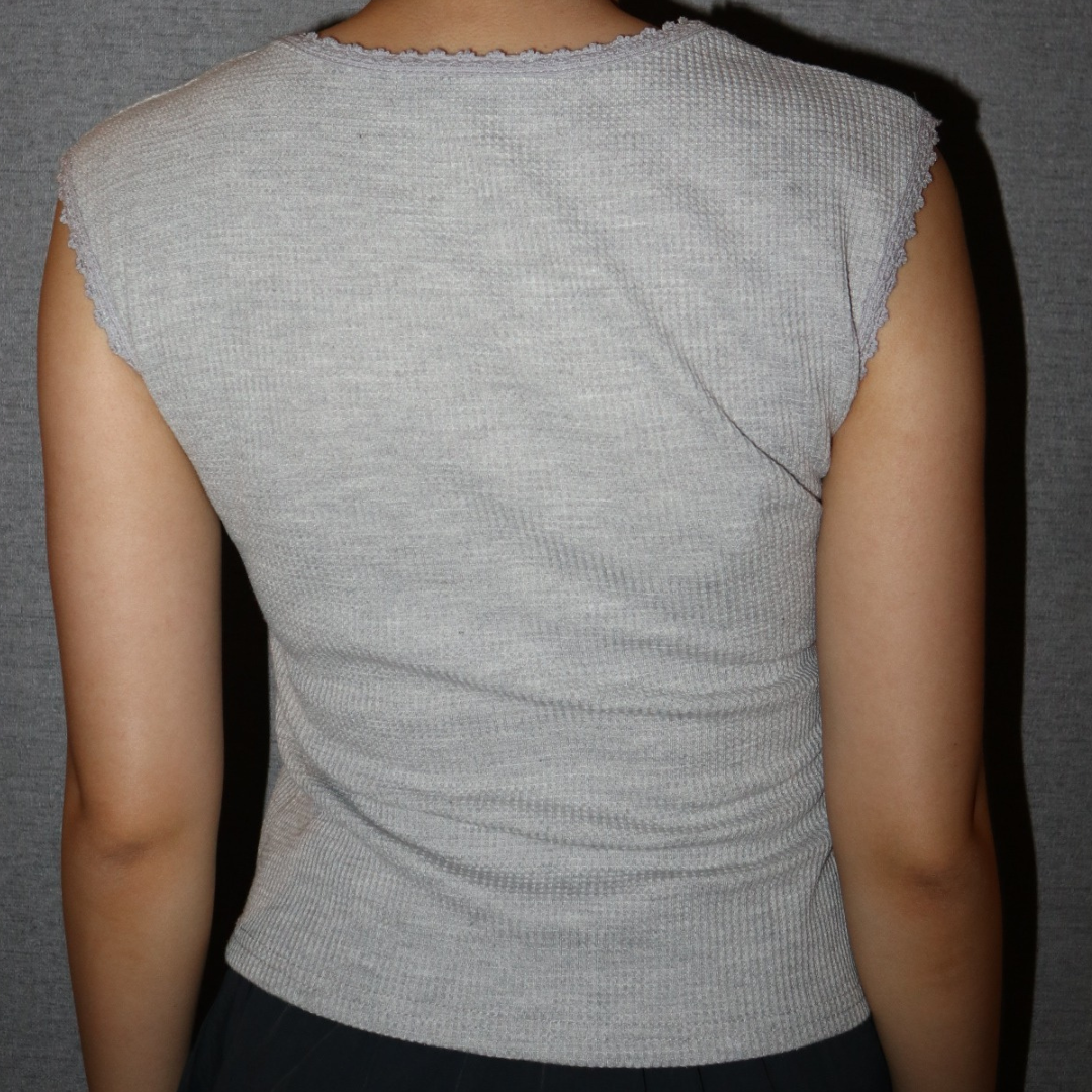 WAFFLE RIBBON TOP (3 colours)