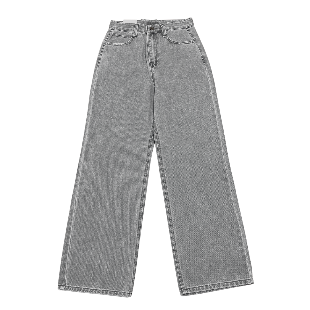 STRAIGHT CUT WASHED DENIM JEANS (2 colours)