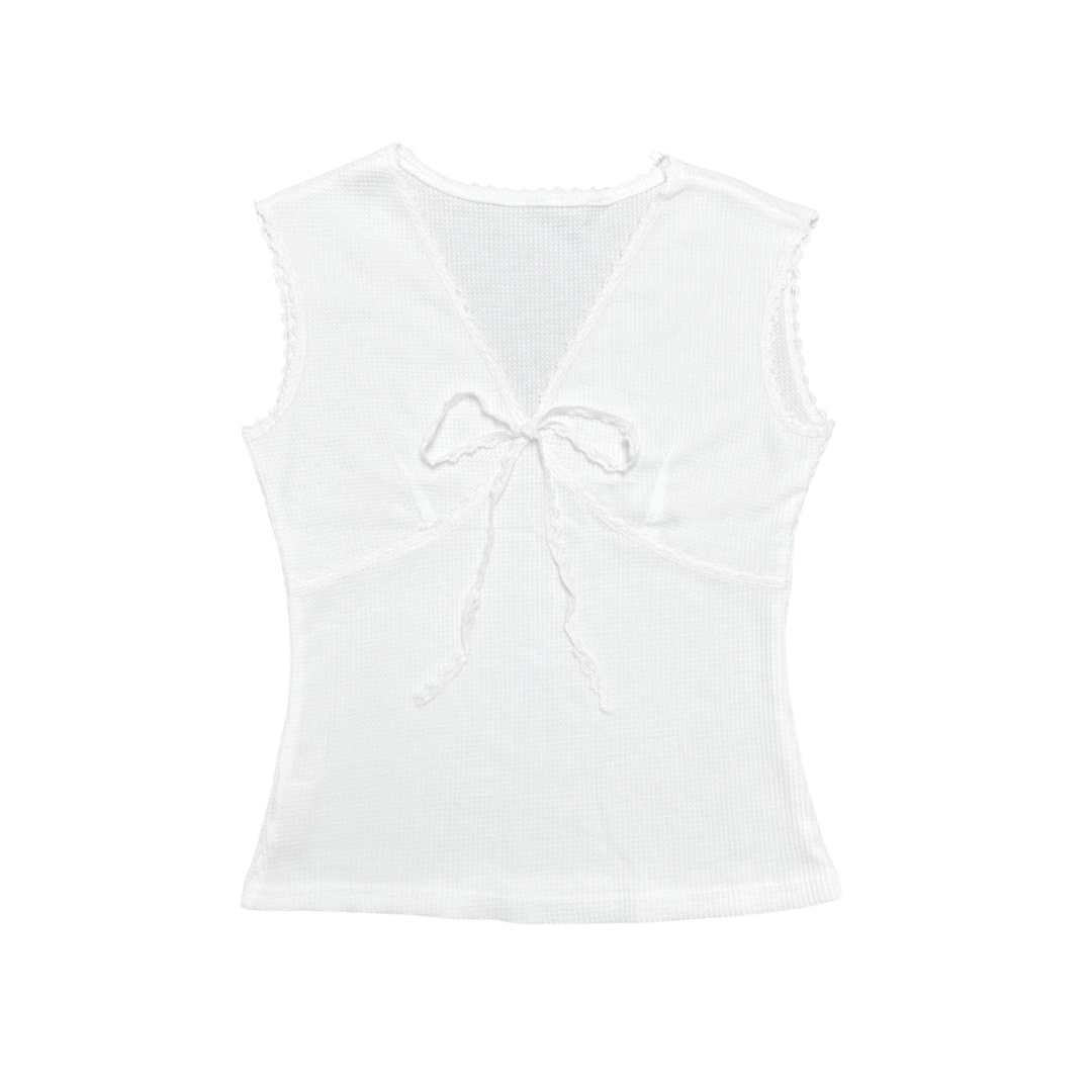 WAFFLE RIBBON TOP (3 colours)