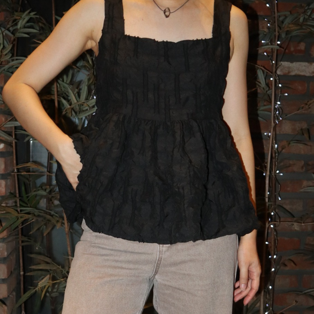 POOFY BABYDOLL TOP (2 colours)
