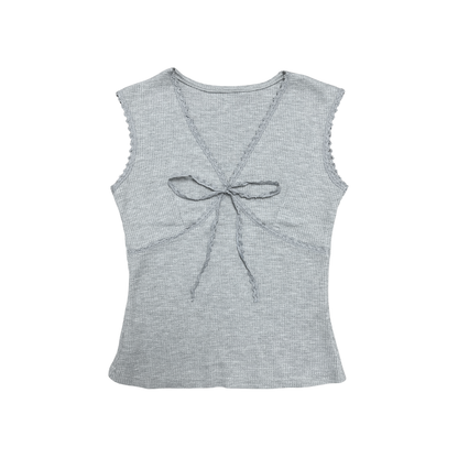 WAFFLE RIBBON TOP (3 colours)