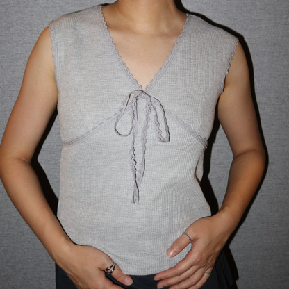 WAFFLE RIBBON TOP (3 colours)