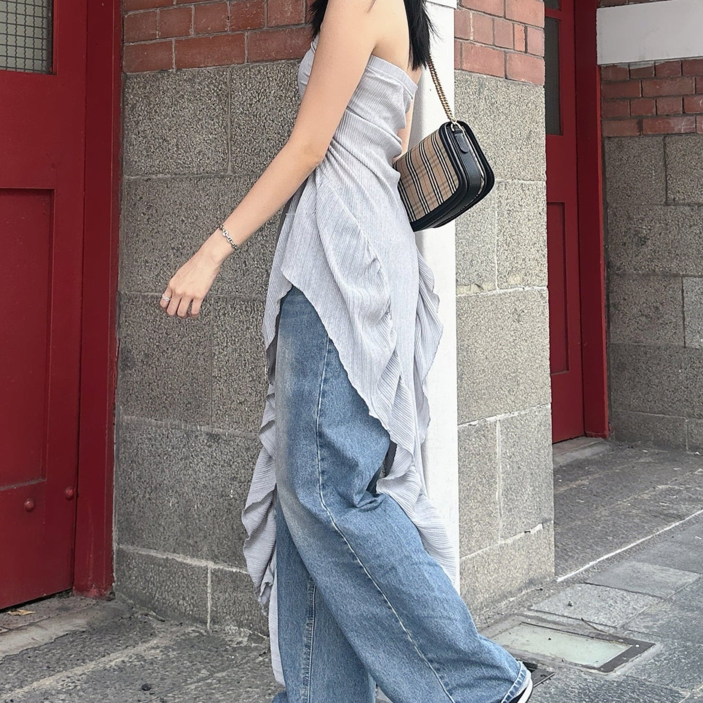 ASYMMETRICAL FLOWY TUBE TOP (3 colours)